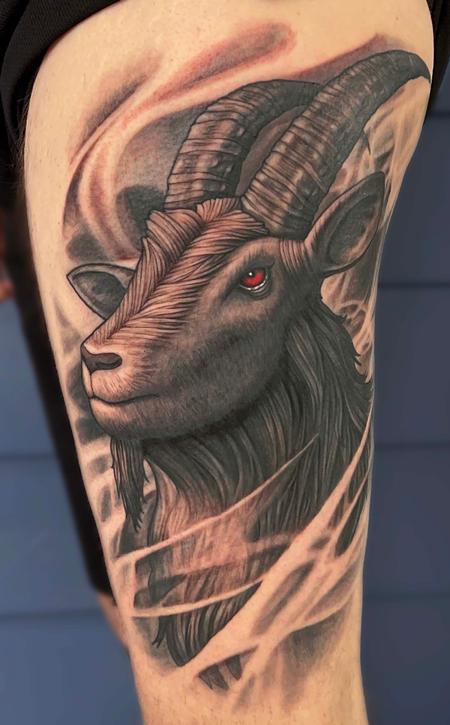 Tattoos - Evil Goat Tattoo - 146116